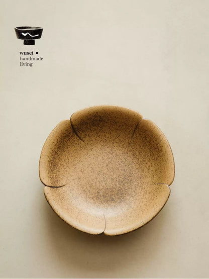 Peach Blossom Bowl | Oatmeal Caramel Kiln-Changed Ceramic