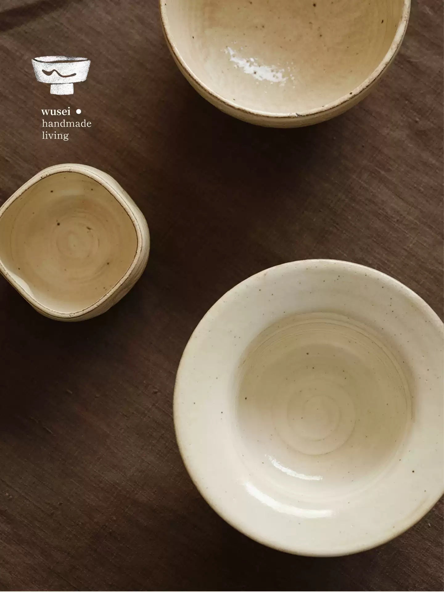 Ceramic Pedestal Bowl | Handcrafted Wabi-Sabi Stoneware in Cream White