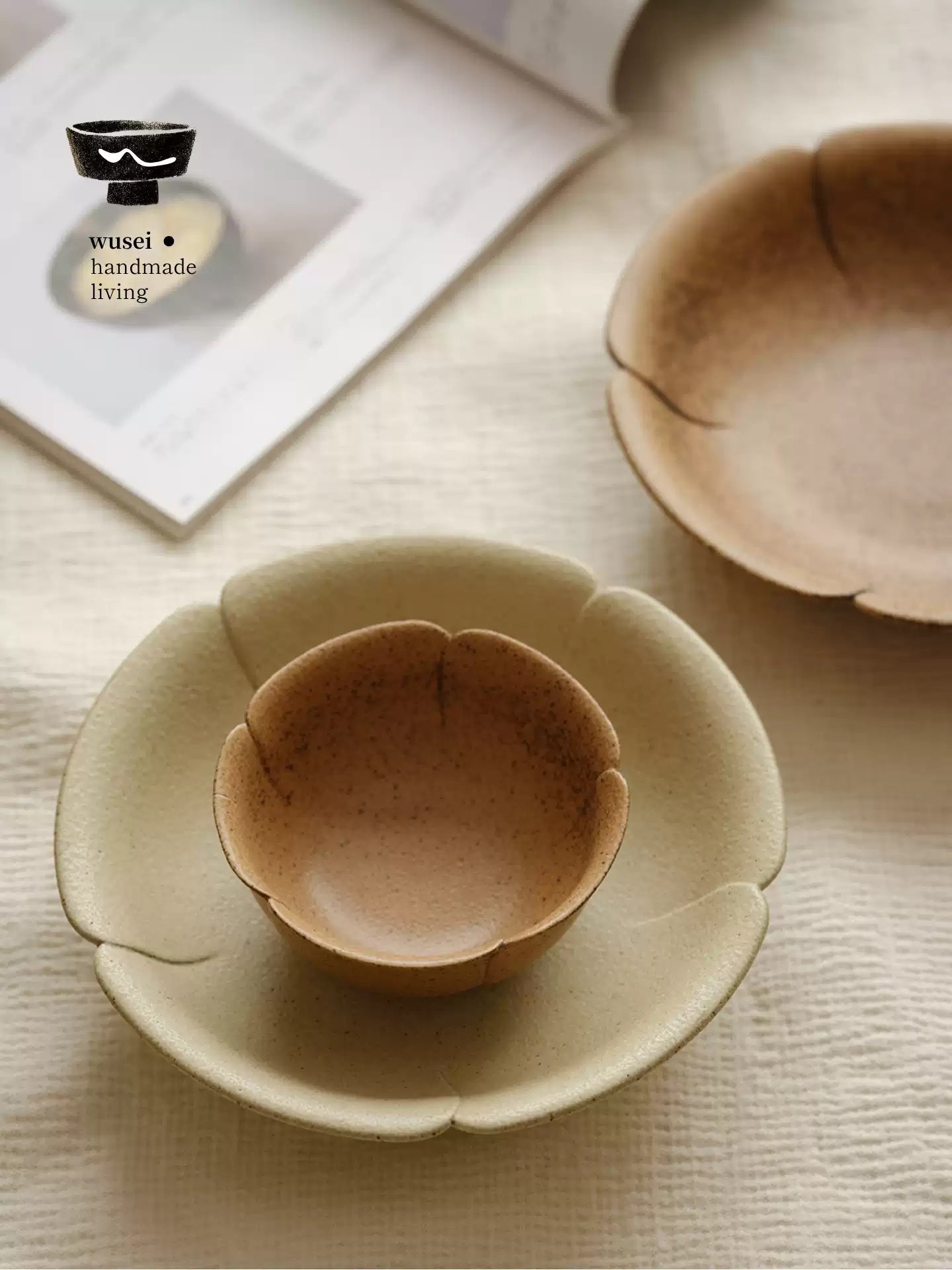 Peach Blossom Bowl | Oatmeal Caramel Kiln-Changed Ceramic