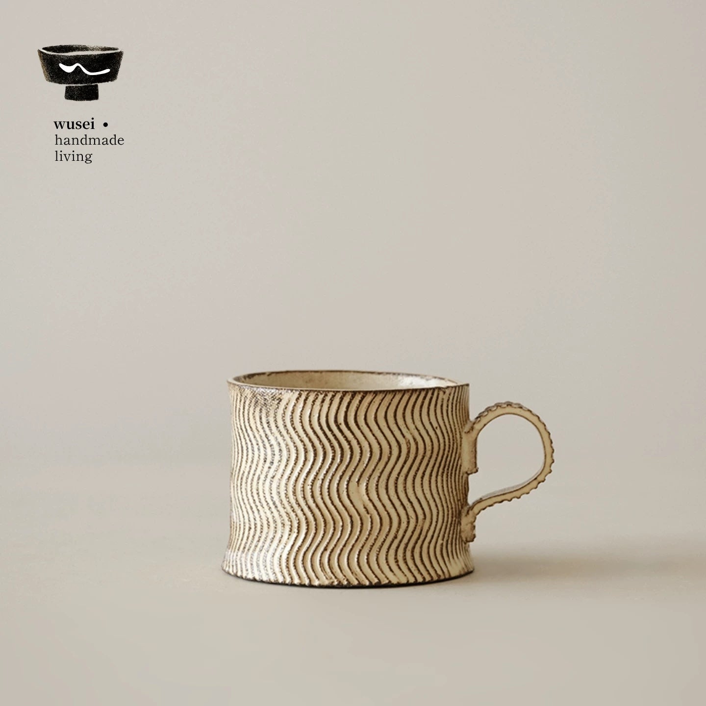 Handmade Speckled Ceramic Mug, Wabi-Sabi Textured Coffee Cup