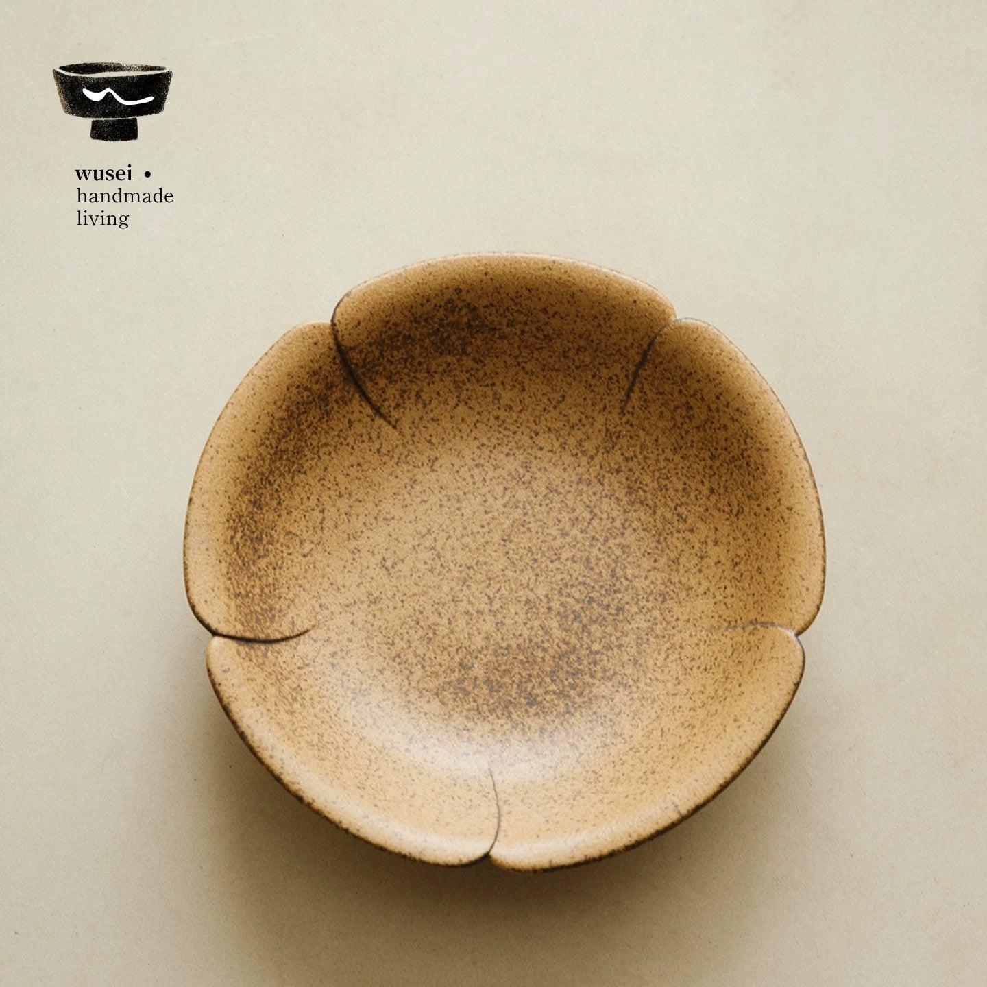 Peach Blossom Bowl | Oatmeal Caramel Kiln-Changed Ceramic