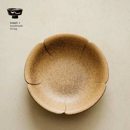 Peach Blossom Bowl | Oatmeal Caramel Kiln-Changed Ceramic