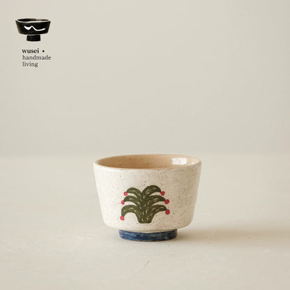 Hand-Painted Ceramic Tea Cup | Forest Floral Design