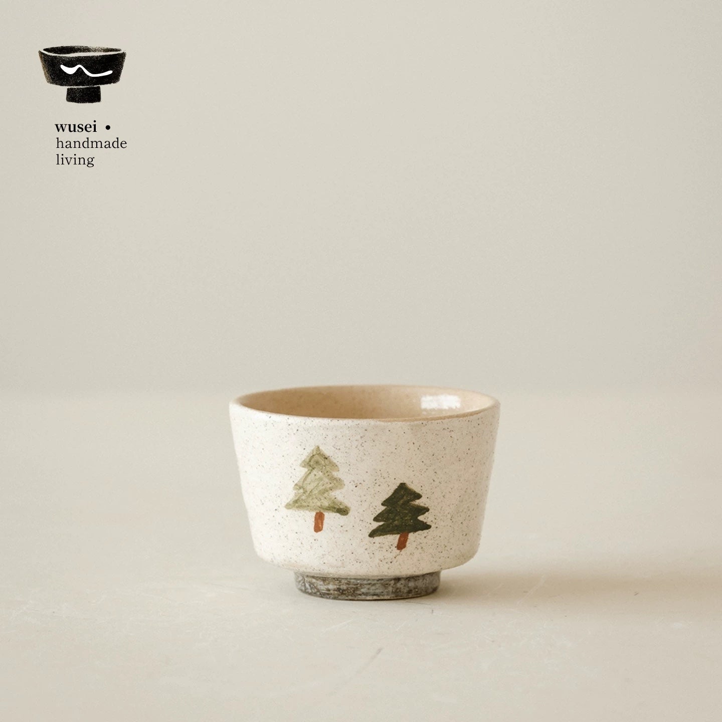 Hand-Painted Ceramic Tea Cup | Forest Floral Design