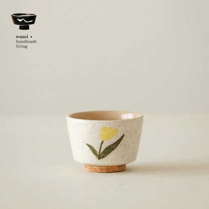 Hand-Painted Ceramic Tea Cup | Forest Floral Design