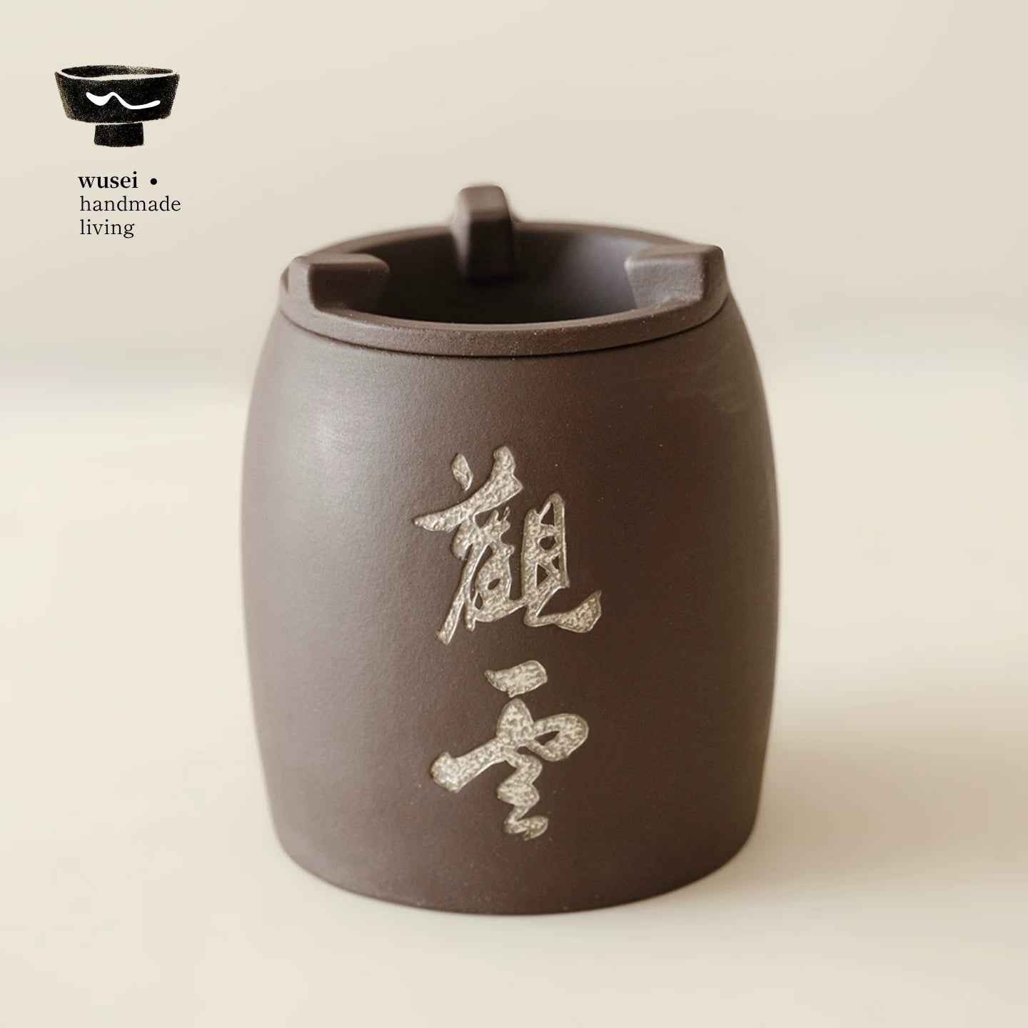 Stoneware Teapot & Charcoal Stove Set with Silver Clouds